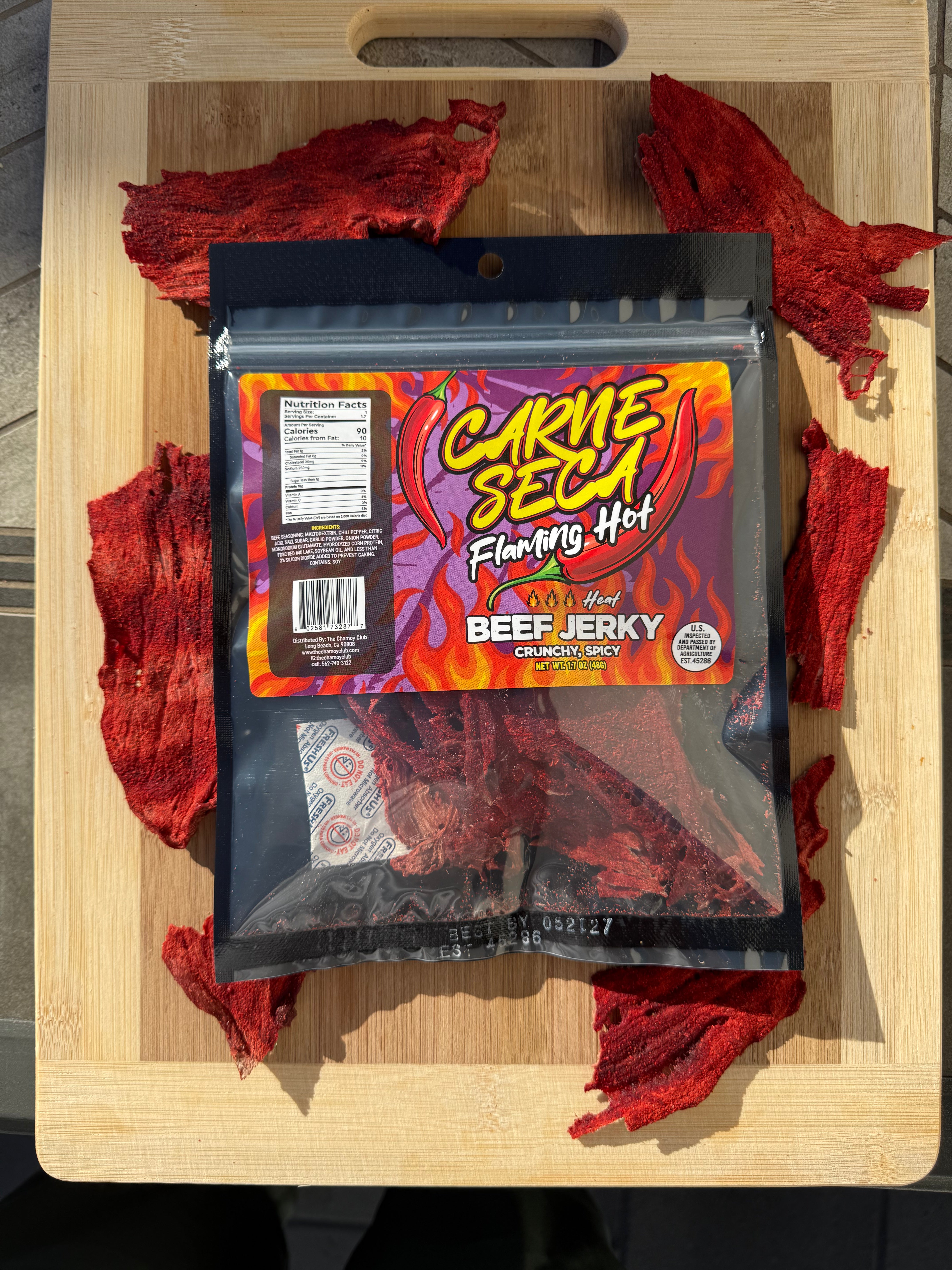 Carne seca flaming hot